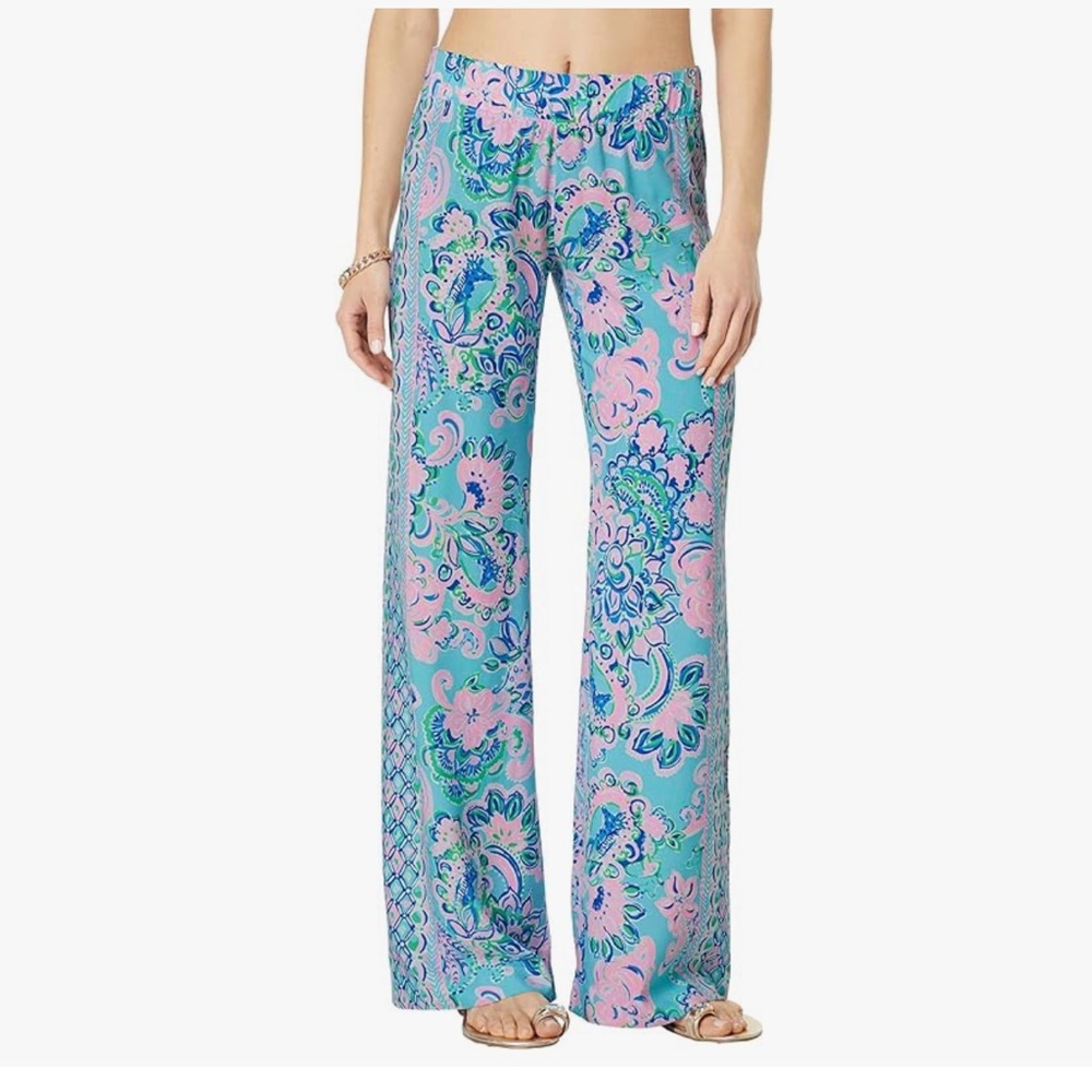 Lilly Pulitzer Bal Harbour Palazzo Pant Blue Horizon NWT